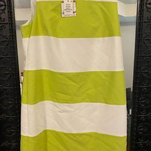 White and Green Striped Dress